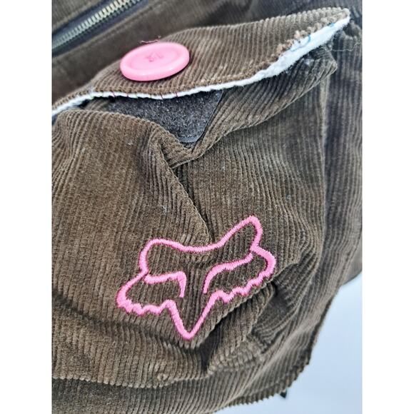 Fox Racing Brown Corduroy Messanger Bag Cross Body - Picture 4 of 6